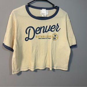 Denver Cropped Tee Womens Medium Good Land Supply Mile High City Colorado Cotton